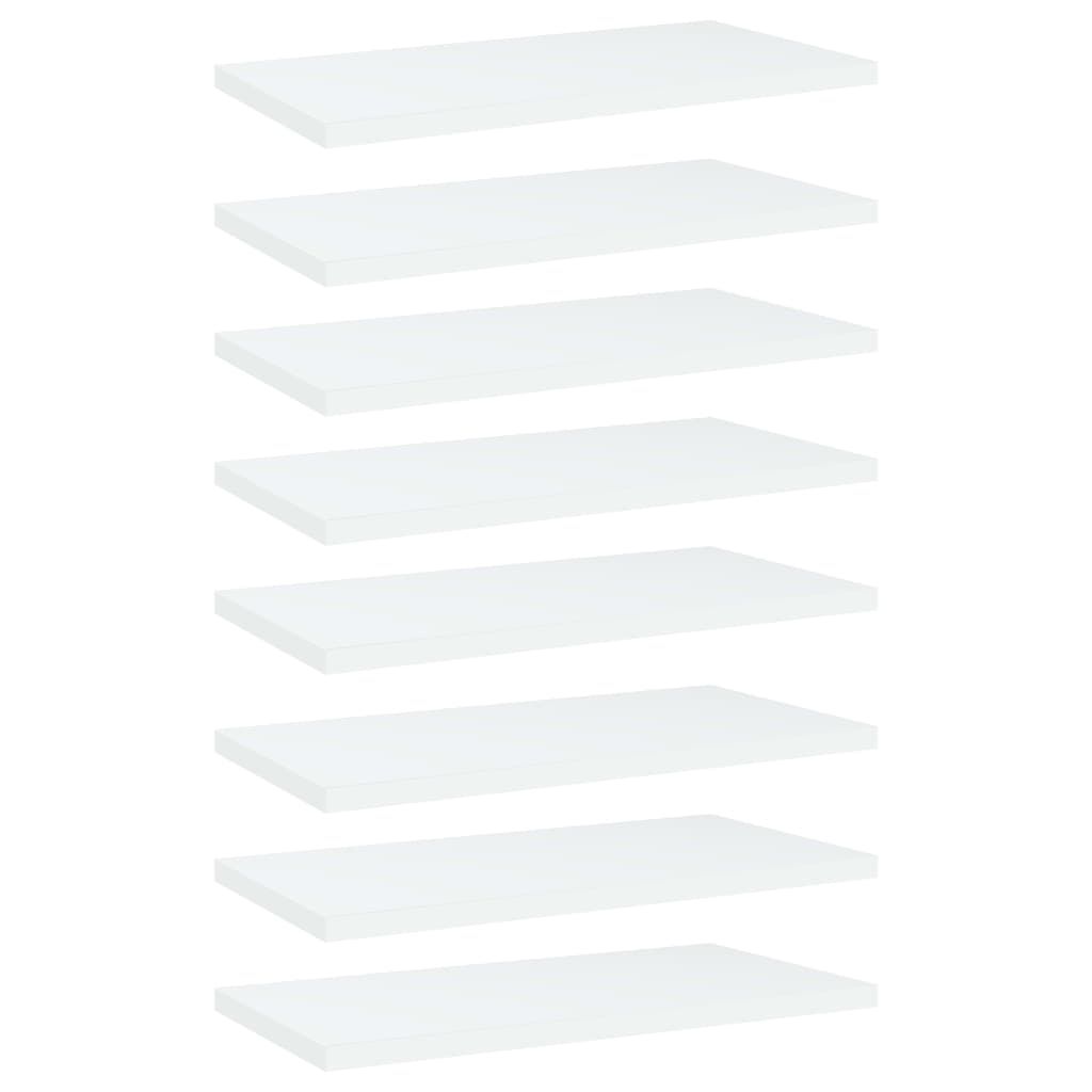 Bookshelf Boards 8 pcs White 40x20x1.5 cm Engineered Wood