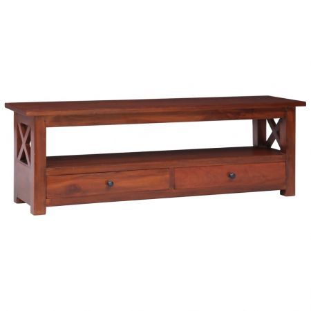 TV Cabinet Brown 115x30x40 cm Solid Mahogany Wood