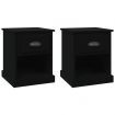 Bedside Cabinets 2 pcs Black 39x39x47.5 cm Engineered Wood