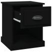 Bedside Cabinets 2 pcs Black 39x39x47.5 cm Engineered Wood