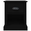 Bedside Cabinets 2 pcs Black 39x39x47.5 cm Engineered Wood
