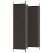 4-Panel Room Divider Brown 200x200 cm Fabric