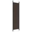 4-Panel Room Divider Brown 200x200 cm Fabric