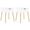 Bedside Cabinets 2 pcs White 40x40x56 cm Engineered Wood