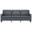 3-Seater Sofa Dark Grey 180 cm Velvet