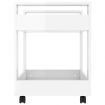Desk Trolley High Gloss White 60x45x60 cm Engineered Wood