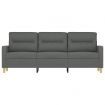 3-Seater Sofa Dark Grey 180 cm Fabric