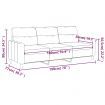 3-Seater Sofa Dark Grey 180 cm Fabric