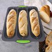 Perforated Silicone Baguette Pan Bake Delicious French Bread Loaves with Ease Oven Safe and Non-Stick Kitchen Accessories Color Drak Grey