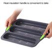 Perforated Silicone Baguette Pan Bake Delicious French Bread Loaves with Ease Oven Safe and Non-Stick Kitchen Accessories Color Drak Grey