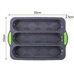 Perforated Silicone Baguette Pan Bake Delicious French Bread Loaves with Ease Oven Safe and Non-Stick Kitchen Accessories Color Drak Grey
