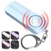 Personal Alarm Keychain for Women, Loud Safety Whistle Alert Device with LED Light,Emergency Safety Handheld Siren Keychain,Blue,1Pack