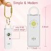 Personal Safety Alarm for Women, Teens, Elders and Kids 130dB Sound Alarm Keychain with LED Lights, Safety Alarm Keychain,White