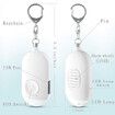 Personal Alarm Siren Song, 130dB Self Defense Alarm Keychain with Emergency LED Flashlight, Safety Personal Protection Devices for Women, Girls, Kids and Elders (White)