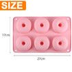 2pcs Silicone Donut Mold Non-Stick Silicone Doughnut Pan Set, Heat Resistant, Make Donut Cake Biscuit Bagels,Yellow+Pink