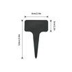 100 Pcs 6 x10cm Plastic Plant T-Type Tags Nursery Garden Labels (Black)