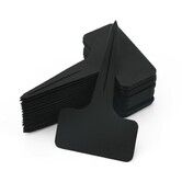 100 Pcs 6 x10cm Plastic Plant T-Type Tags Nursery Garden Labels (Black)