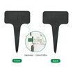 100 Pcs 6 x10cm Plastic Plant T-Type Tags Nursery Garden Labels (Black)