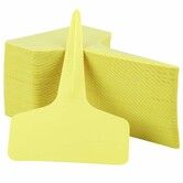 100 Pcs 6 x10cm Plastic Plant T-Type Tags Nursery Garden Labels (Yellow)