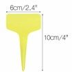 100 Pcs 6 x10cm Plastic Plant T-Type Tags Nursery Garden Labels (Yellow)