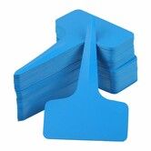 100 Pcs 6 x10cm Plastic Plant T-Type Tags Nursery Garden Labels (Blue)