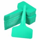 100 Pcs 6 x10cm Plastic Plant T-Type Tags Nursery Garden Labels (Green)