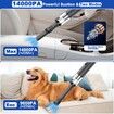 14000Pa Handheld Car Vacuum Cleaner Powerful Suction Cordless Car Cleaning Kit Protable Rechargeable with LED Digital Display for Car Essentials,Home(Grey)