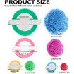 4 Sizes Pom Pom Makers for Fluff Ball Weaver Craft Knitting Machine Needles Crochet Accessories Tool Set Decoration, Yarn Ball Winder