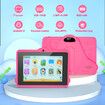 Android Tablet Kids Educational Learning Games 7 Inch 64GB Storage 3GB Memory Bluetooth Camera Parental Control Preloaded Apps Toddler Fun Pink