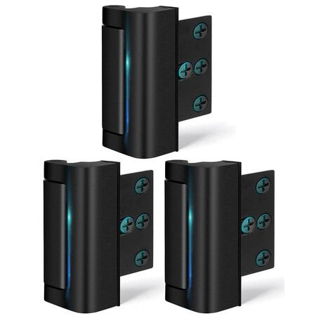 Home Security Door Lock Door Lock Security Door Reinforcement Lock Metal Door Locks for Kids Safety Proof Front Door Child Safety Lock Top Door Latch Lock Extra High Security Door Locks Interior Lock (3 Pack)