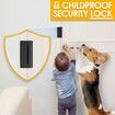 Home Security Door Reinforcement Lock - Child Proof High Security Door Lock Front Door Locks for Kids Safety Withstand 800 lbs Top Door Latch Lock Flip Door Guardian for Inward Swinging Inside Door