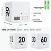 Kitchen Timer, ADHD Timer, Productivity, Workout, Classroom Flip Timer, for Study, Management Settings,White