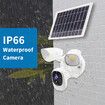 1080p WiFi Wireless Floodlight Camera Solar Panel Powered Wire-free Battery IP Camera with Color Night Vision, PIR Motion Detection