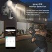 1080p WiFi Wireless Floodlight Camera Solar Panel Powered Wire-free Battery IP Camera with Color Night Vision, PIR Motion Detection
