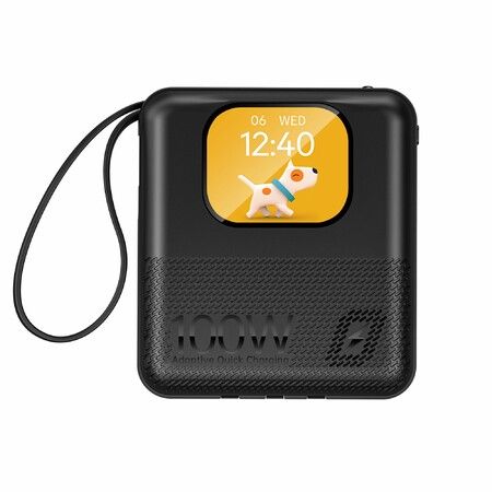 10000mAh 3in1 Smart Speaker Powerbank Support Bt Fast Charging Mobile Mini Portable Power Bank for Phone Color Black
