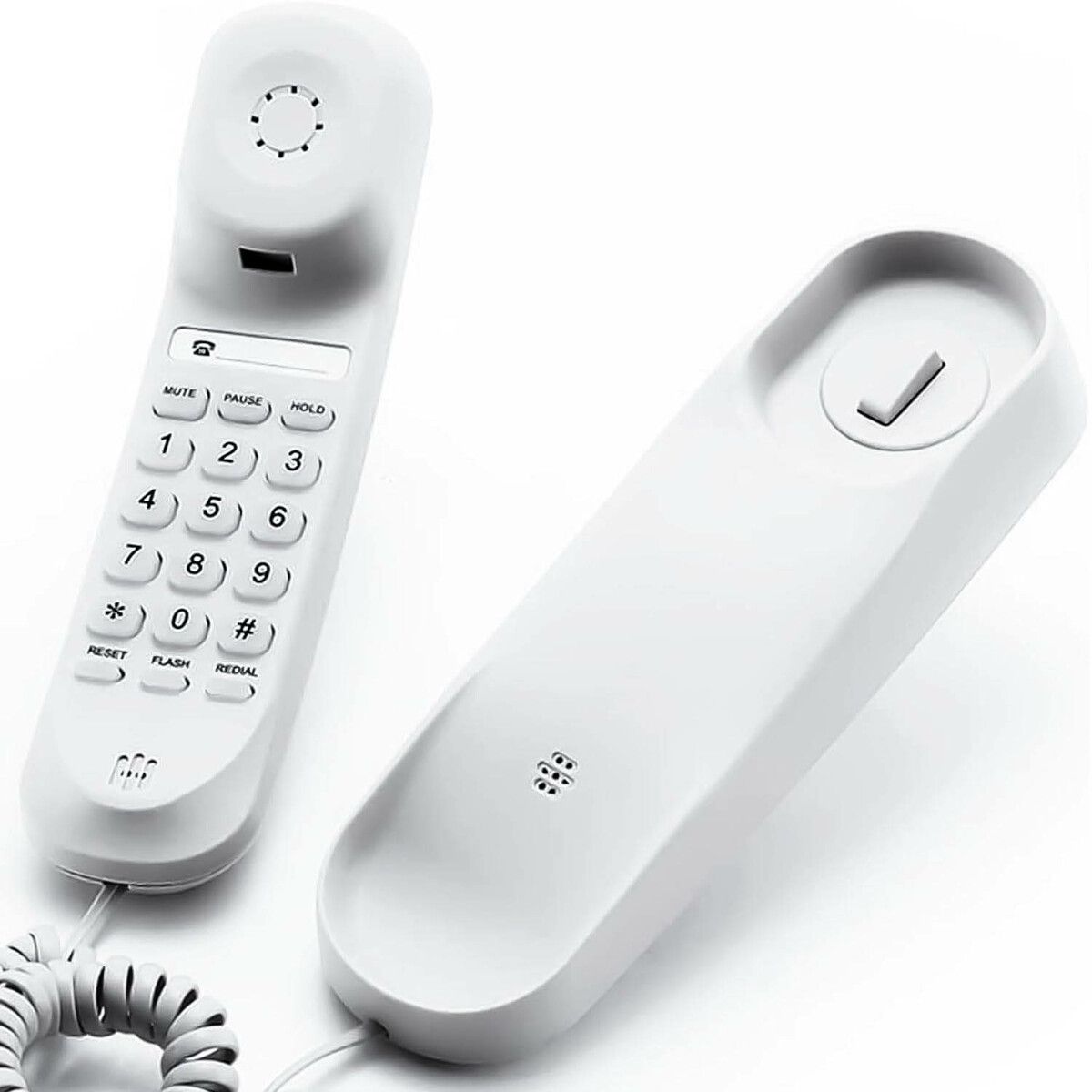 Landline Phone - Durable Corded Phone for The Office,Mini Phone uses HD Sound Chips,Making The Sound Clearer,It is Suitable for Office and Home use,and More (White)