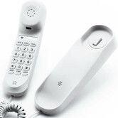 Durable Corded Phone for Home with Large Buttons for Seniors Versatile Mini Phone for Office and Home in White