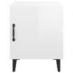 Bedside Cabinets 2 pcs High Gloss White Engineered Wood