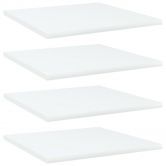 Bookshelf Boards 4 pcs White 40x40x1.5 cm Engineered Wood