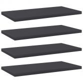 Bookshelf Boards 4 pcs Grey 40x20x1.5 cm Engineered Wood