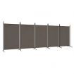 5-Panel Room Divider Anthracite 433x180 cm Fabric