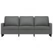 3-Seater Sofa Dark Grey 180 cm Fabric