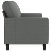 3-Seater Sofa Dark Grey 180 cm Fabric
