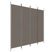 4-Panel Room Divider Anthracite 200x220 cm Fabric