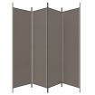 4-Panel Room Divider Anthracite 200x220 cm Fabric