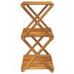 3-Tier Folding Shelf Brown 43x31x63 cm Solid Wood Acacia