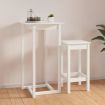 Bar Table White 60x60x110 cm Solid Wood Pine