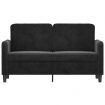 2-Seater Sofa Black 120 cm Velvet