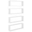 Wall Cube Shelves 4 pcs White 100x15x30 cm Engineered Wood