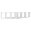 Wall Cube Shelves 4 pcs White 100x15x30 cm Engineered Wood